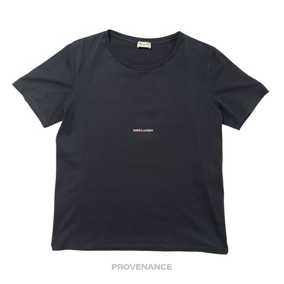 🔴 Saint Laurent Paris SLP Logo T Shirt - Black L - Picture 1 of 11
